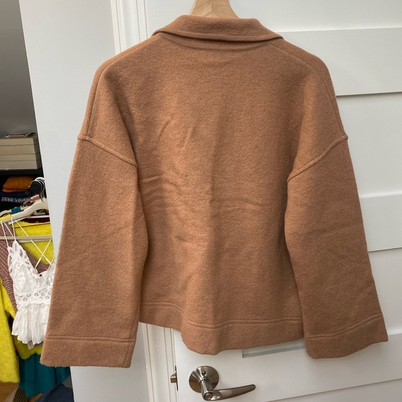 Madewell Lisbon Tan Merino Wool Sweater Jacket - Picture 9 of 10